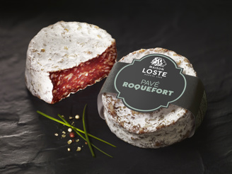 Dry Sausage Pavé Roquefort Cheese Maison Loste 0,25kg Box w/6 Pcs