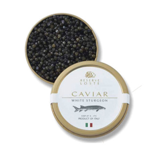 Caviar White Sturgeon Acipenser Transmontanus Italy Reserve Loste Tin 100g
