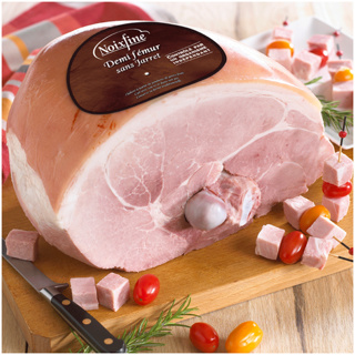 Cooked Ham Superior 1/2 Leg Bone VPF w/Bone & Rind Noixfine VacPack aprox. 8.5kg | per kg