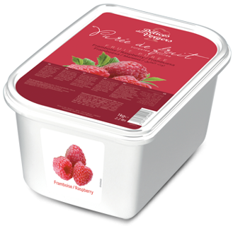 Frozen Puree Raspberry Willamette Delices des Vergers 1kg Tub
